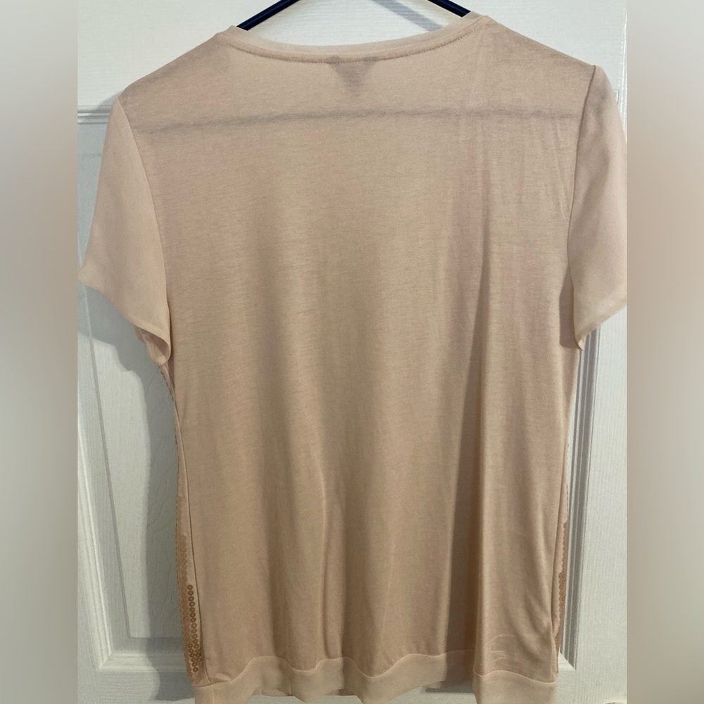 Ann Taylor Sequin Sparkle Chiffon Top - Picture 5 of 12